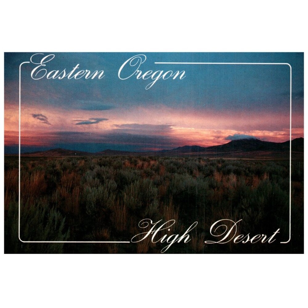 Postcard The Setting Sun Desert Country of Eastern Oregon High Deseret